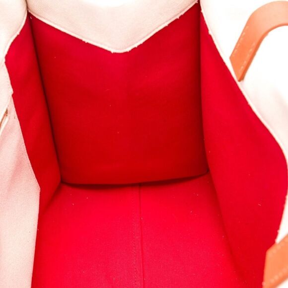 Mansur Gavriel Canvas with Leather Straps Logo Graphic Tote Bag - Picture 6 of 6